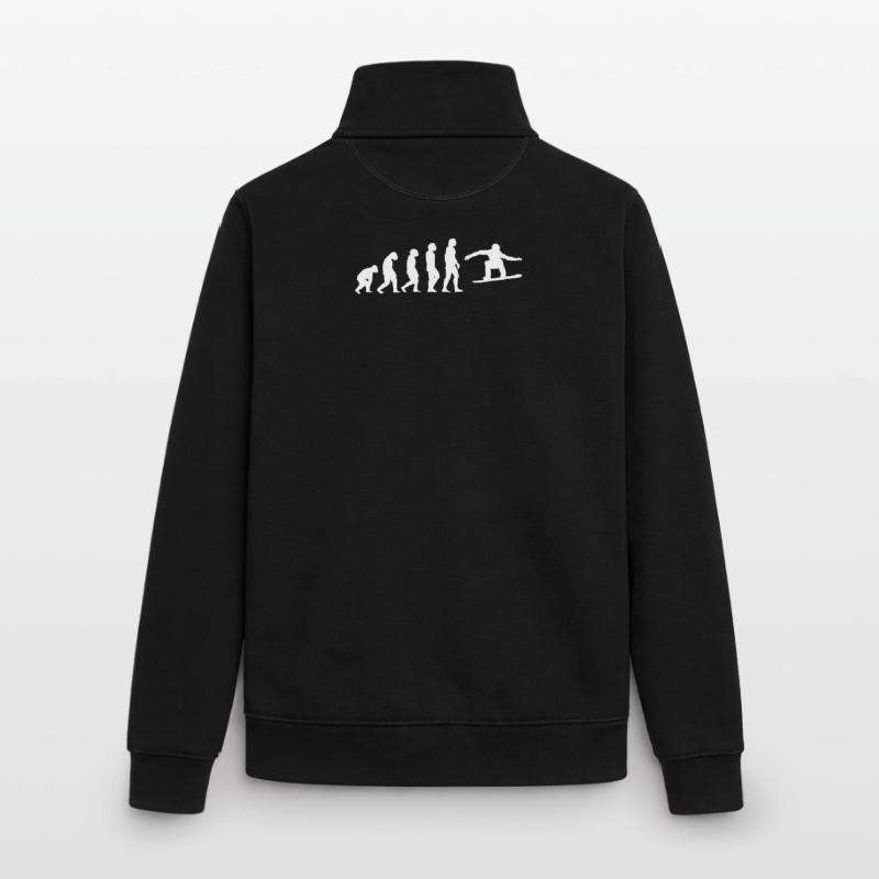Snowboard evolution gift Unisex Organic Zip Sweatshirt by Stanley/Stella