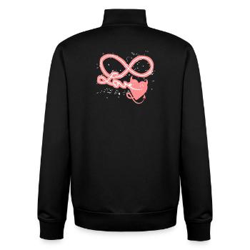 Infinity Inscrivez-vous pour toujours dans l'amour! - Sweat zippé unisexe en coton bio Stanley/Stella - noir - Dos - AI Model Male 185 light (185cm)