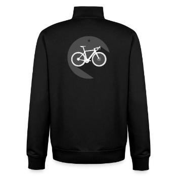 Rennrad Logo Fahrrad Gravel Tour Symbol icon - Unisex Organic Zip Sweatshirt von Stanley/Stella - Schwarz - Hinten - AI Model Male 185 light (185cm)