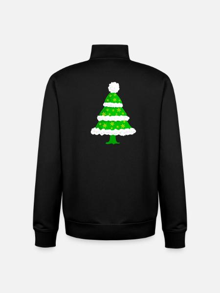 Christmas fir tree - Unisex Organic Zip Sweatshirt by Stanley/Stella - black