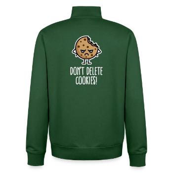 Don’t delete cookies lustig Computer Nerd Humor - Unisex Organic Zip Sweatshirt von Stanley/Stella - Flaschengrün - Hinten - AI Model Male 185 dark (185cm)