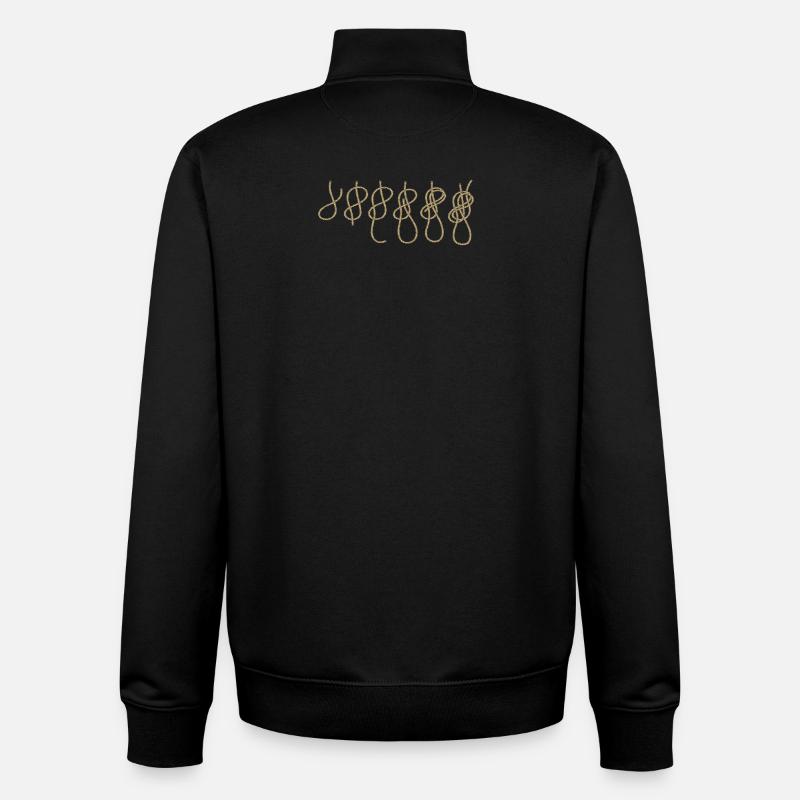 Evolution Klettern Kletterknoten Achter Knoten - Unisex Organic Zip Sweatshirt von Stanley/Stella - Schwarz