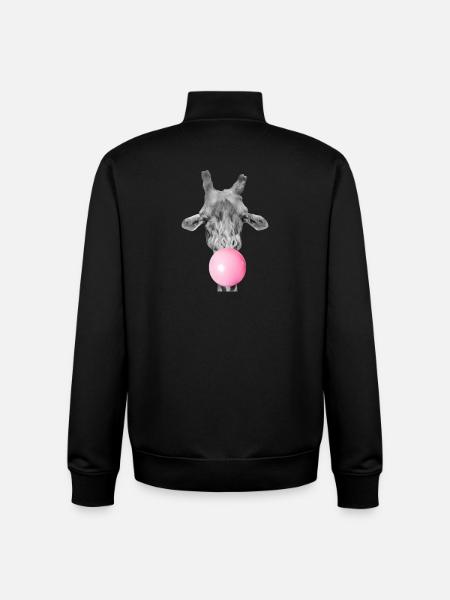 Giraffe und kaugummi - Unisex Organic Zip Sweatshirt von Stanley/Stella - Schwarz