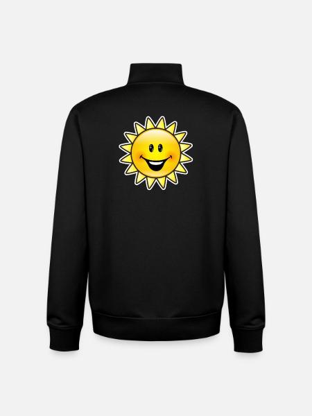 Die Sonne lacht! - Unisex Organic Zip Sweatshirt von Stanley/Stella - Schwarz