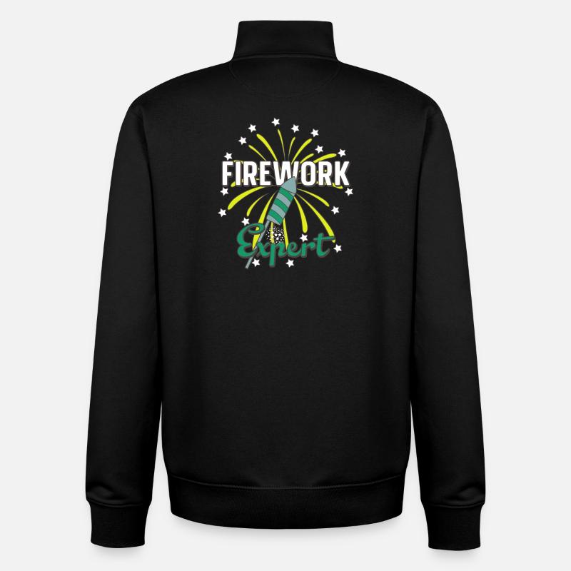 Firework Expert - Unisex Organic Zip Sweatshirt von Stanley/Stella - Schwarz