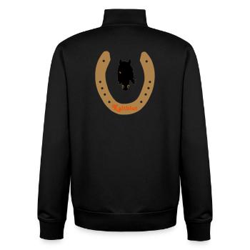 Hufeisen Friese - Unisex Organic Zip Sweatshirt von Stanley/Stella - Schwarz - Hinten - AI Model Male 185 light (185cm)