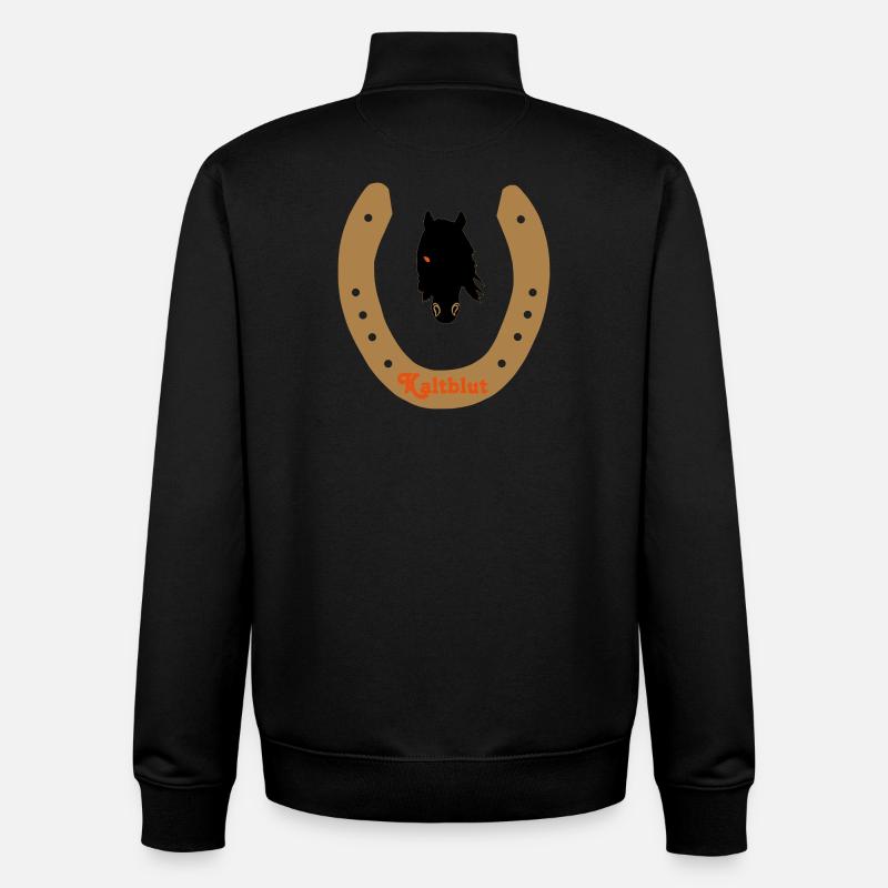 Fer à cheval Frise - Sweat zippé unisexe en coton bio Stanley/Stella - noir