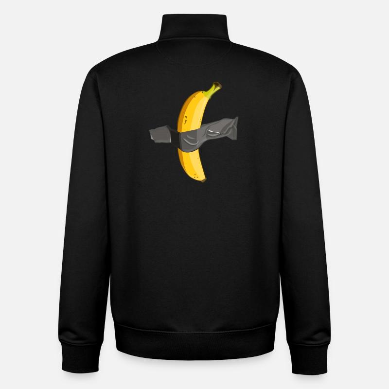 Geklebte Bananenkunst - Unisex Organic Zip Sweatshirt von Stanley/Stella - Schwarz