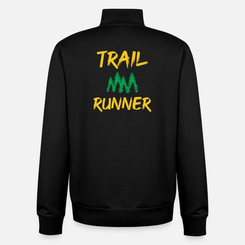 Trail Runner - Sweat zippé unisexe en coton bio Stanley/Stella - noir