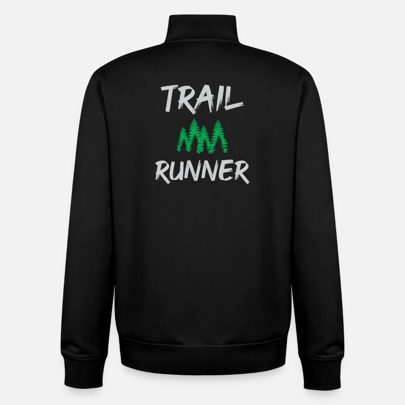 Trail Runner - Sweat zippé unisexe en coton bio Stanley/Stella - noir