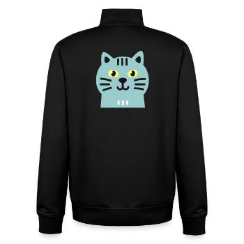 Süsse Katze - Unisex Organic Zip Sweatshirt von Stanley/Stella - Schwarz - Hinten - AI Model Male 185 light (185cm)