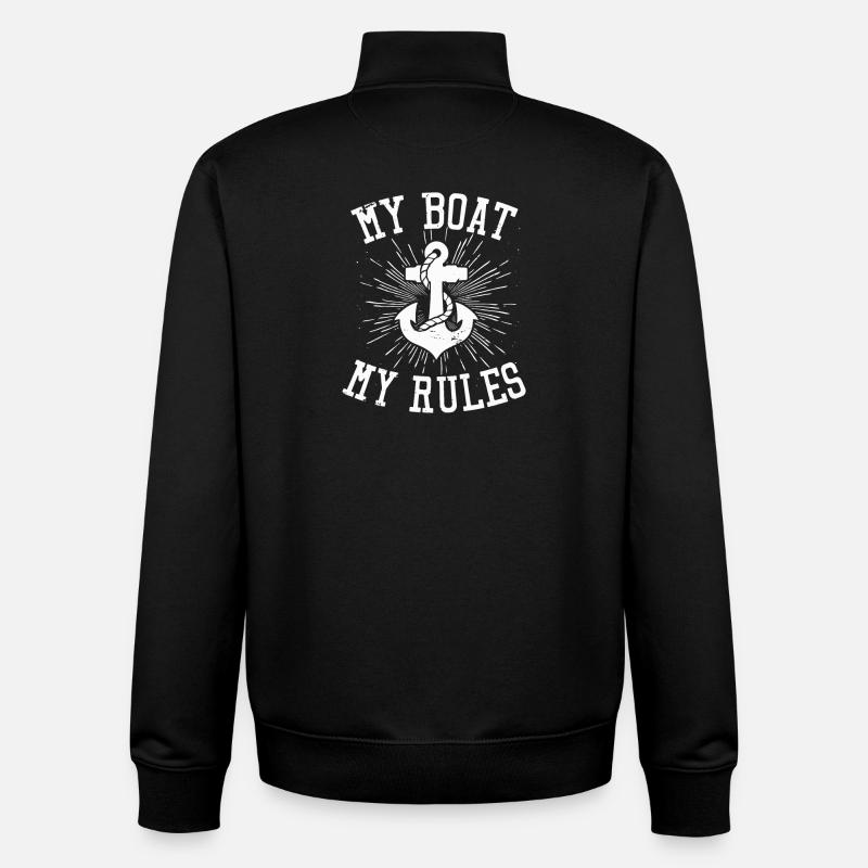 Bateau bateau cadeau capitaine - Sweat zippé unisexe en coton bio Stanley/Stella - noir