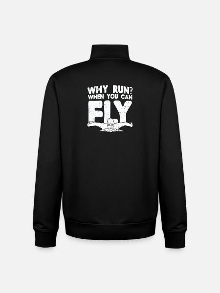 Swimming swimmer gift - Unisex Organic Zip Sweatshirt by Stanley/Stella - black