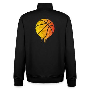 Basketballer - Basketball - BBall - Basket Ball - Unisex Organic Zip Sweatshirt von Stanley/Stella - Schwarz - Hinten - AI Model Male 185 light (185cm)