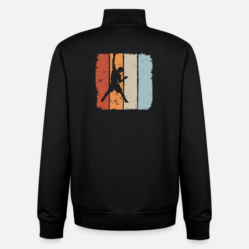 Klettern climbing Kletterer Bergsteigen Gipfel - Unisex Organic Zip Sweatshirt von Stanley/Stella - Schwarz