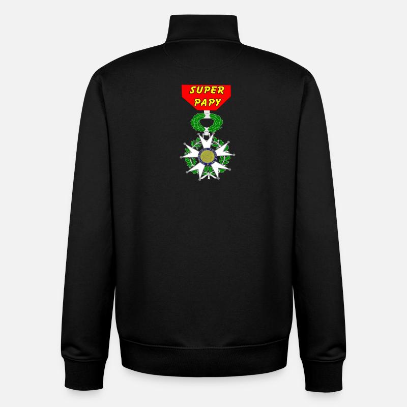 Super Opa - Unisex Organic Zip Sweatshirt von Stanley/Stella - Schwarz