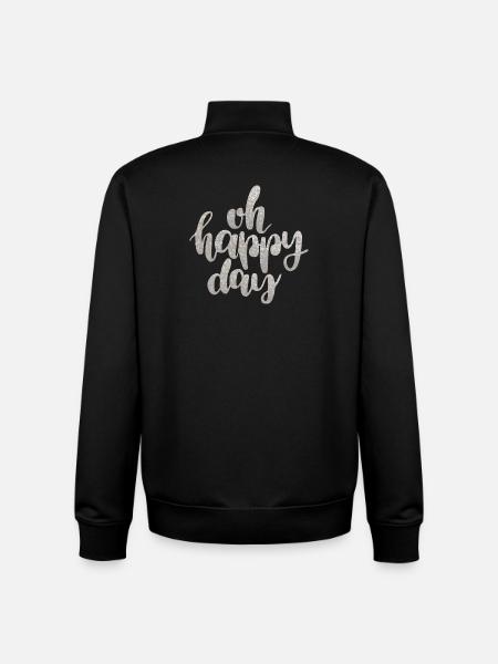 Lettrage scintillant pour les vacances - Sweat zippé unisexe en coton bio Stanley/Stella - noir