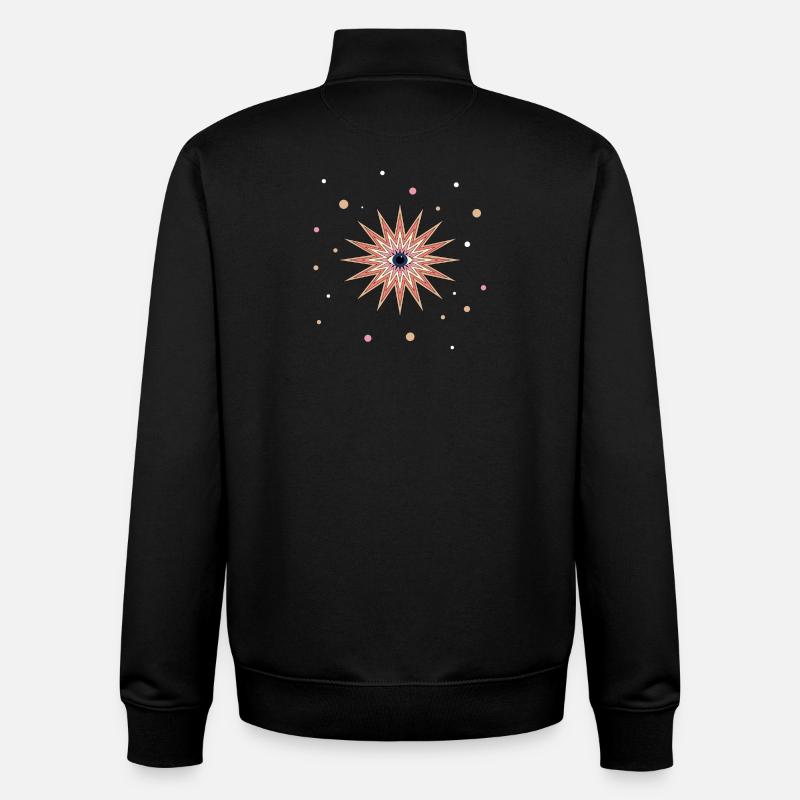 evil eye - Unisex Organic Zip Sweatshirt by Stanley/Stella - black