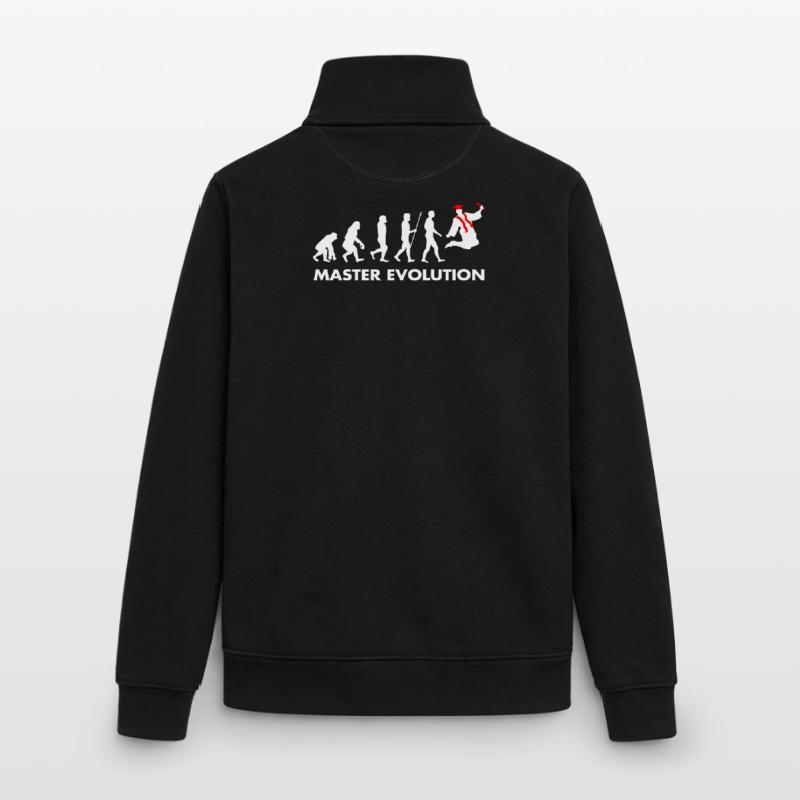 Master Evolution Entwicklung Schulabschluss Diplom Unisex Organic Zip Sweatshirt von Stanley/Stella