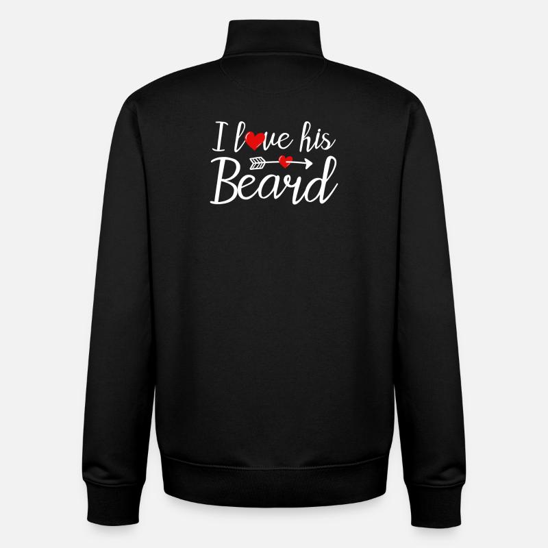 Beard bearded beard wearers - Unisex Organic Zip Sweatshirt by Stanley/Stella - black