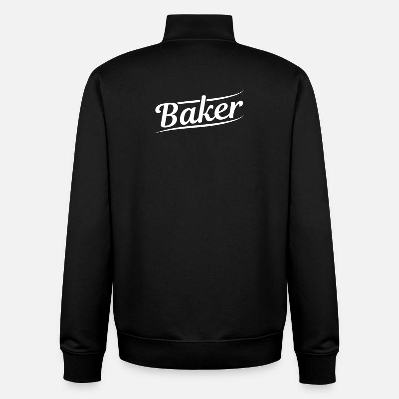 Baker Baking - Unisex Organic Zip Sweatshirt by Stanley/Stella - black