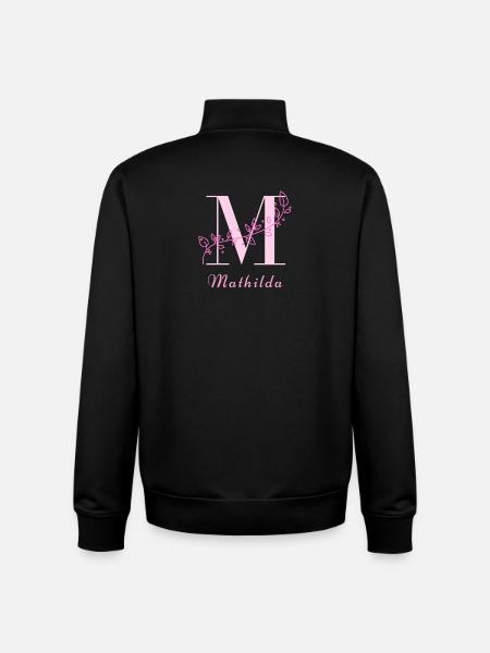 MATHILDA Naam Shirt Bloemen Letter Vrouwen - Unisex sweater met rits van biologisch katoen Stanley/Stella - zwart
