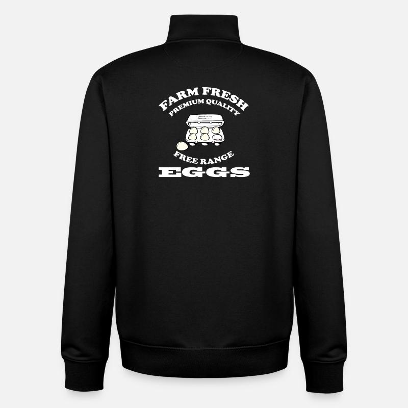 EGGS - Unisex Organic Zip Sweatshirt von Stanley/Stella - Schwarz