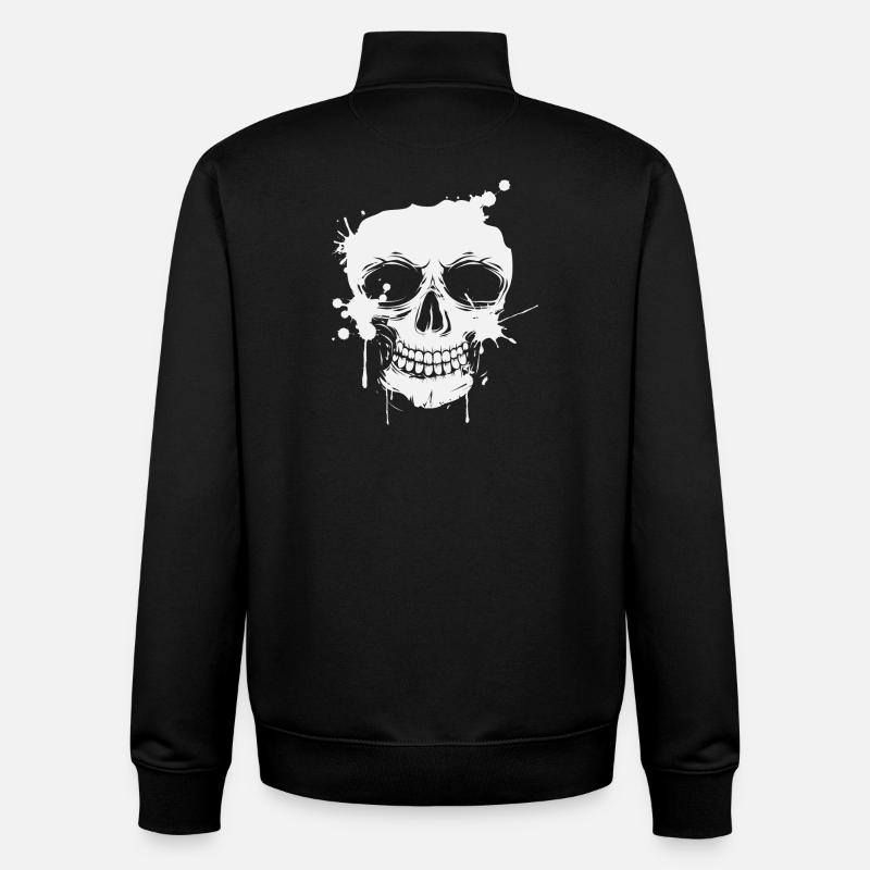 Totenkopf Skull Graffiti - Unisex Organic Zip Sweatshirt von Stanley/Stella - Schwarz
