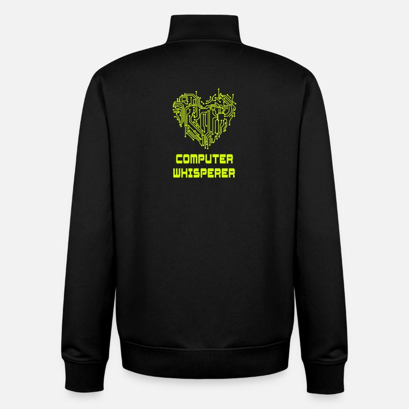 Computer whisperer - Unisex Organic Zip Sweatshirt by Stanley/Stella - black