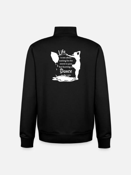 Wisdom with a dancing silhouette - Unisex Organic Zip Sweatshirt by Stanley/Stella - black