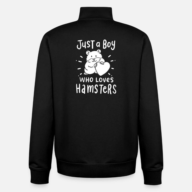 Hamster Hamster doré - Sweat zippé unisexe en coton bio Stanley/Stella - noir