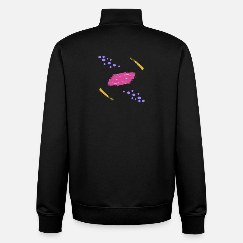 Comets orbiting their planet - Unisex Organic Zip Sweatshirt by Stanley/Stella - black
