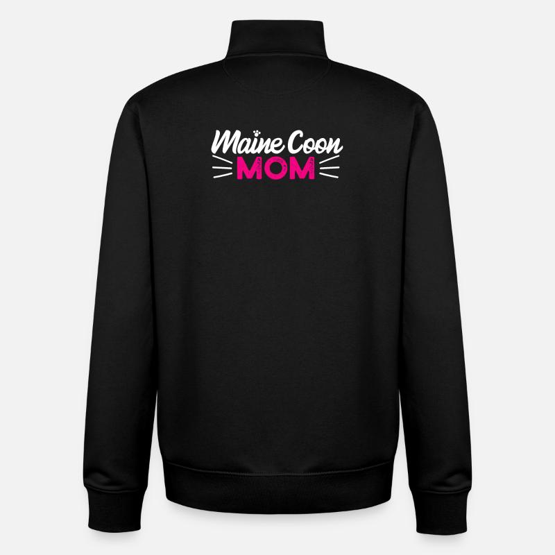 Maine Coon Katze - Unisex Organic Zip Sweatshirt von Stanley/Stella - Schwarz