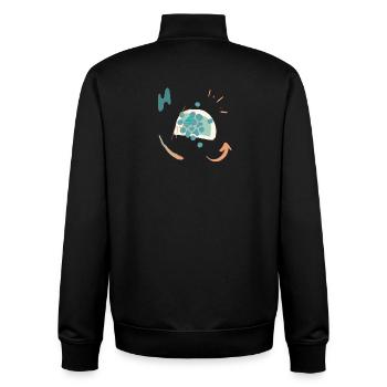 Design décontracté avec dégradé de couleur - Sweat zippé unisexe en coton bio Stanley/Stella - noir - Dos - AI Model Male 185 light (185cm)