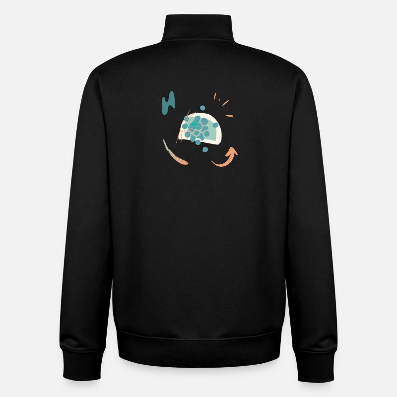 Lässiges Design mit Farbverlauf - Unisex Organic Zip Sweatshirt von Stanley/Stella - Schwarz