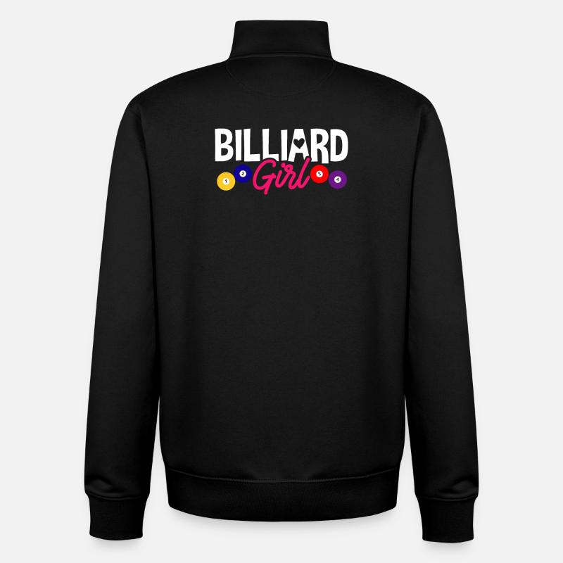 Billiards Billiards Pool - Unisex Organic Zip Sweatshirt by Stanley/Stella - black