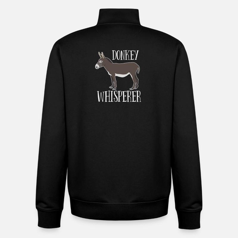 Esel - Eselflüsterer - Unisex Organic Zip Sweatshirt von Stanley/Stella - Schwarz