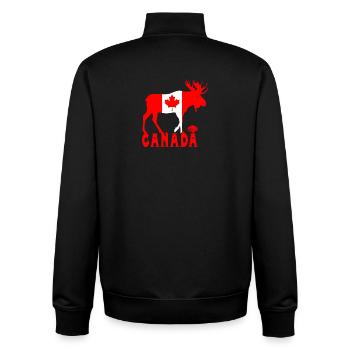 Canada Elch - Sweat zippé unisexe en coton bio Stanley/Stella - noir - Dos - AI Model Male 185 light (185cm)
