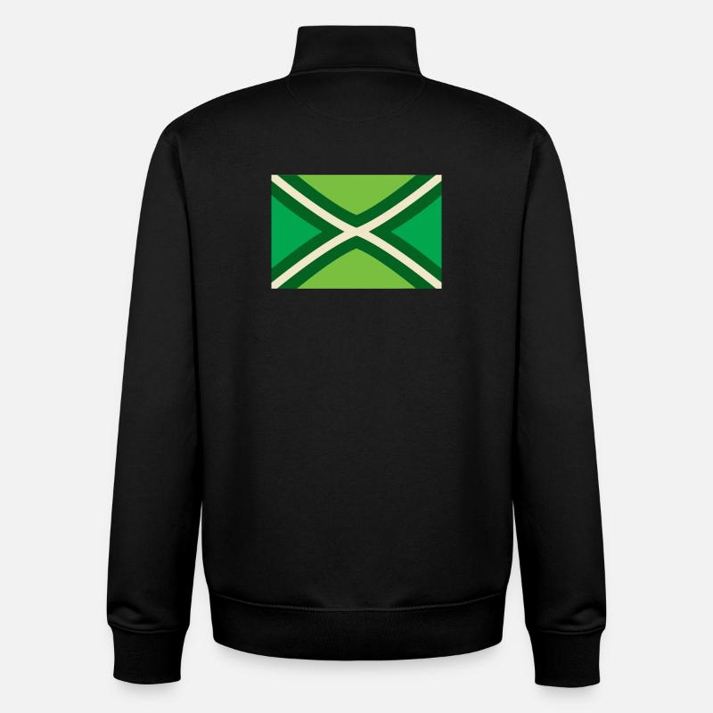 Drapeau de l’Achterhoek - Sweat zippé unisexe en coton bio Stanley/Stella - noir