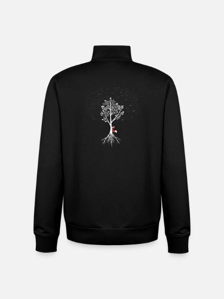 Willow with fox and roots - Unisex Organic Zip Sweatshirt by Stanley/Stella - black