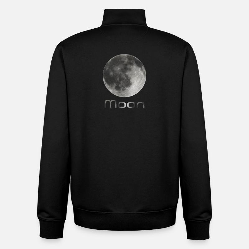 Moon - Sweat zippé unisexe en coton bio Stanley/Stella - noir