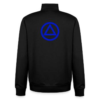 Logo symbole alcoolique anonyme AA NA anti alcool - Sweat zippé unisexe en coton bio Stanley/Stella - noir - Dos - AI Model Male 185 light (185cm)