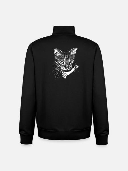 Cat Kitten Cat Shirt Gift - Unisex Organic Zip Sweatshirt by Stanley/Stella - black