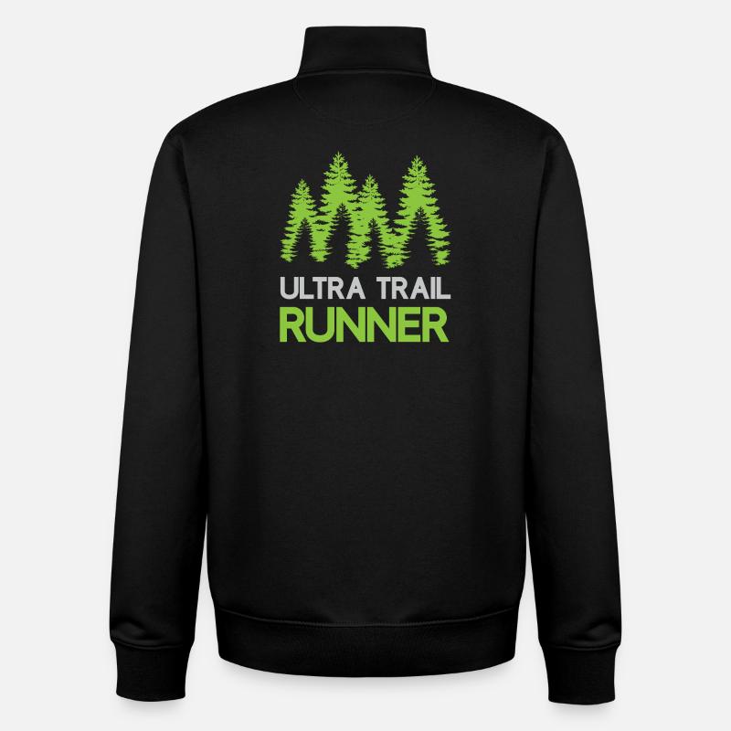 Ultra Trail Runner - Unisex Organic Zip Sweatshirt by Stanley/Stella - black