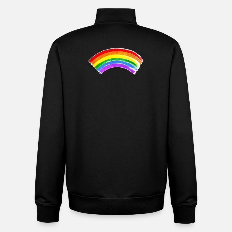 Rainbow Lgbt Gay Lesbian Equality - Sweat zippé unisexe en coton bio Stanley/Stella - noir