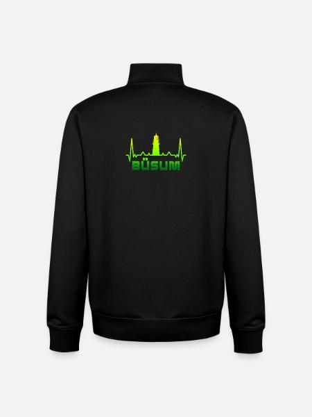 Büsum lighthouse design / gift idea - Unisex Organic Zip Sweatshirt by Stanley/Stella - black