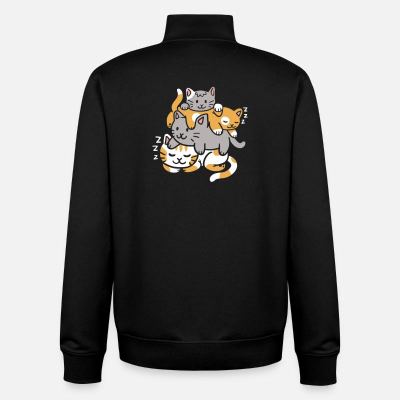 Chaton Chaton - Sweat zippé unisexe en coton bio Stanley/Stella - noir
