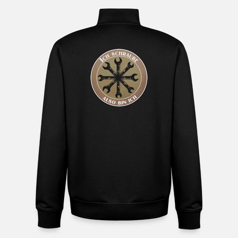 Ich schraube, also bin ich! - Unisex Organic Zip Sweatshirt von Stanley/Stella - Schwarz
