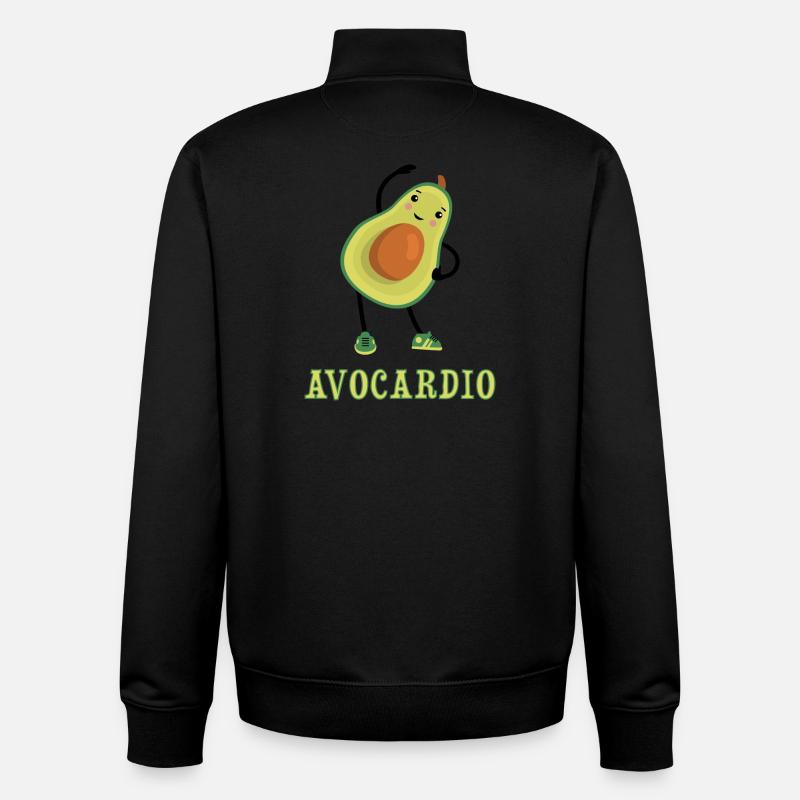 avocardio funny - Sweat zippé unisexe en coton bio Stanley/Stella - noir