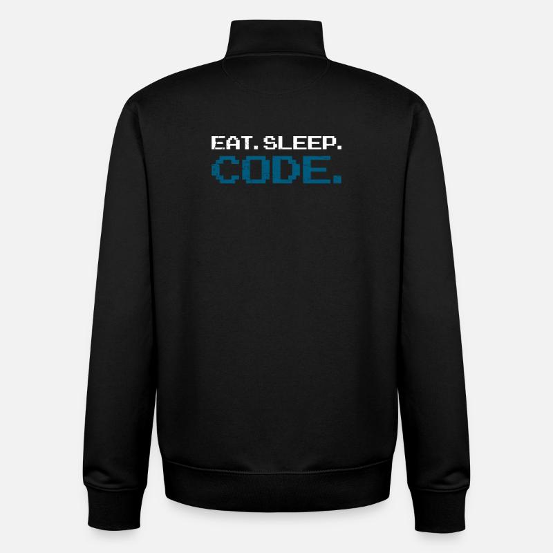 Programming code computer science - Unisex Organic Zip Sweatshirt by Stanley/Stella - black